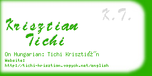 krisztian tichi business card